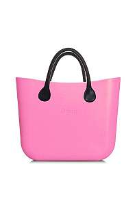 Obag kabelka MINI Pink s čiernymi krátkymi koženkovými rúčkami