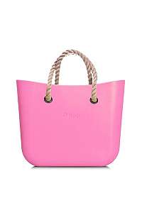 Obag kabelka MINI Pink s krátkymi povrazovými rúčkami natural
