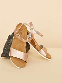 OJJU ružovozlaté kožené sandále