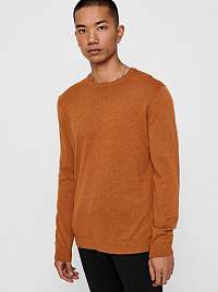 ONLY & SONS oranžový pánsky basic sveter