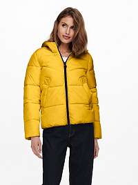 Only žltá prešívaná zimné bunda Amanda