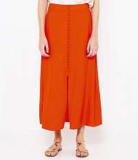 Oranžová zapínacie maxi sukne Camaieu