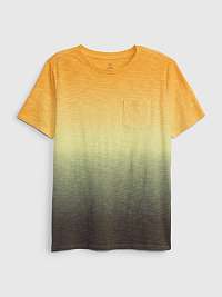 Oranžové chlapčenské organické tričko s vreckom GAP