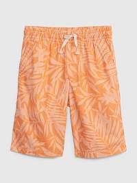 Oranžové chlapčenské šortky so vzorom GAP