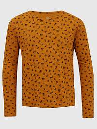 Oranžové dievčenské kvetované tričko GAP