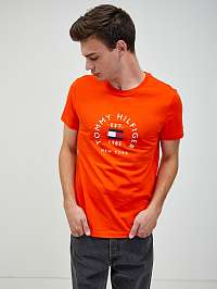 Oranžové pánske tričko Tommy Hilfiger