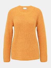 Oranžový basic sveter s prímesou vlny VILA Good