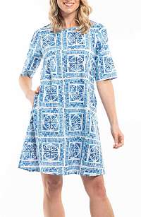 Orientique modré šaty Ithca