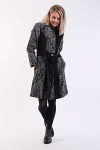 Orientique sivé kabát Coat Collared Black
