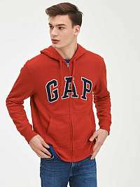 Pánska mikina na zips s logom GAP Red