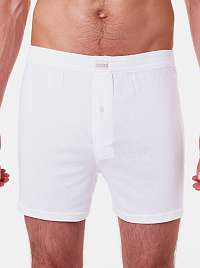 Pánské boxerky COTTON BOXER - Volné pánské bavlněné boxerky - bílá