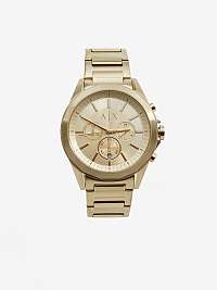 Pánske hodinky s nerezovým pásikom v zlatej farbe Armani Exchange Drexler