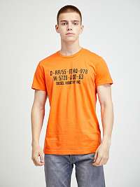 Pánske oranžové tričko s potlačou Diesel Diego