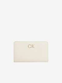 Peňaženky pre ženy Calvin Klein - krémová