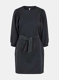 Pieces čierne mikinové šaty Gahoa