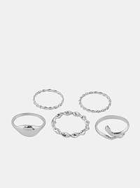 Pieces sada 5 strieborných prsteňov Jifra
