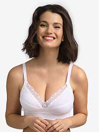 PLAYTEX ORGANIC COTTON SOFT CUP BRA - Dámska nevystužená podprsenka z bio bavlny - biela