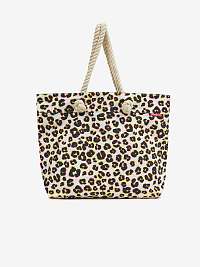 Plážová taška s krémovým vzorom Brakeburn Leopard Spot Beach Bag