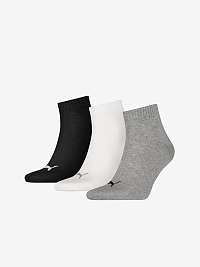 Ponožky pre mužov Puma - sivá, biela, čierna
