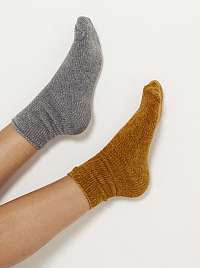 Ponožky pre ženy CAMAIEU - sivá, horčicová