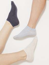 Ponožky pre ženy CAMAIEU - tmavomodrá, svetlosivá, krémová