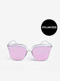Priehľadné dámske polarizačné slnečné okuliare s ružovými sklami VUCH Seila
