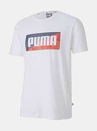Puma biele pánske tričko s logom