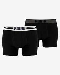 Puma čierne 2 pack boxeriek Placed Logo