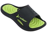 Rider čierno-zelené pánske šľapky Bay Viii Ad Black/Green