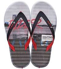 Rider farebné pánske žabky R1 Energy Ad Blue/Red/Grey -