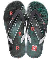 Rider farebné pánske žabky R1 Energy Ad Grey/Green/Orange -