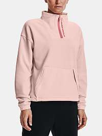 Ružová dámska mikina Under Armour Rush Fleece 1/2 Zip-PNK