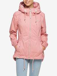Ružová dámska vodeodolná bunda s kapucňou Ragwear Danka
