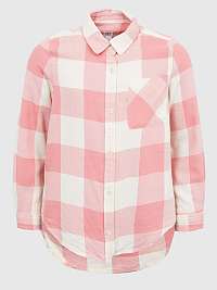 Ružová dievčenská flanelová košeľa GAP