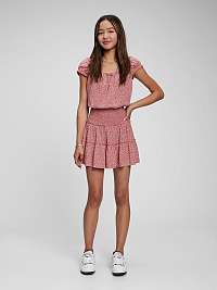 Ružová dievčenská sukňa pre tínedžerky so vzorom GAP