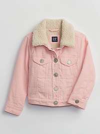 Ružová dievčenskú bunda jacket sherpa cord GAP