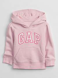 Ružová dievčenskú mikina GAP Logo