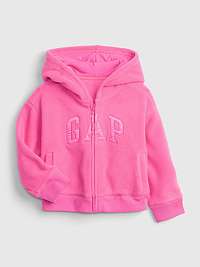 Ružová dievčenskú mikina GAP Logo profleece active top