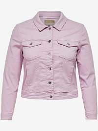 Ružová džínsová bunda ONLY CARMAKOMA Wespa