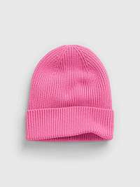 Ružová pánska čiapka organic Catton fine guage beanie GAP