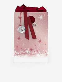 Ružová vianočná darčeková taška Yankee Candle