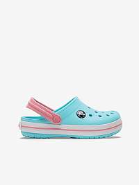 Ružové a modré dievčenské papuče Crocs