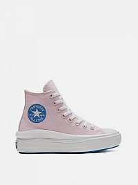 Ružové dámske členkové tenisky na platforme Converse