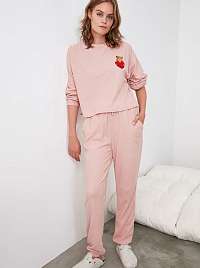 Ružové dámske pyžamo Trendyol