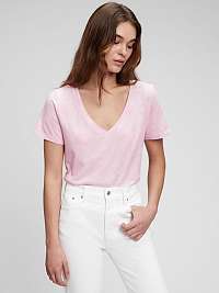 Ružové dámske tričko GAP vintage z organickej bavlny