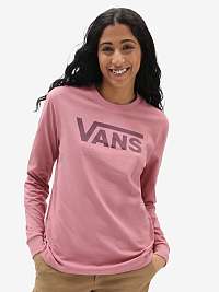 Ružové dámske tričko s dlhým rukávom VANS