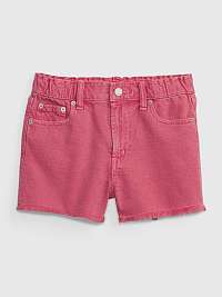 Ružové dievčenské džínsové šortky GAP Washwell