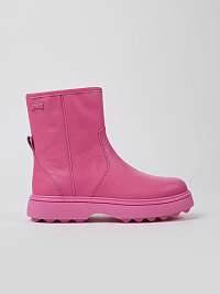 Ružové dievčenské kožené členkové topánky Camper Jenna