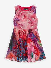 Ružové dievčenské kvetované šaty Desigual Olivia