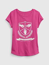 Ružové dievčenské organické tričko GAP